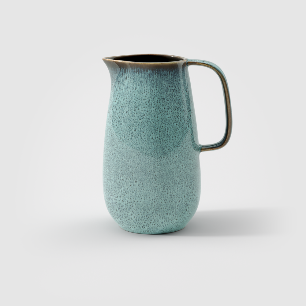 Lave Pitcher - Blue, 54.2 oz, stoneware