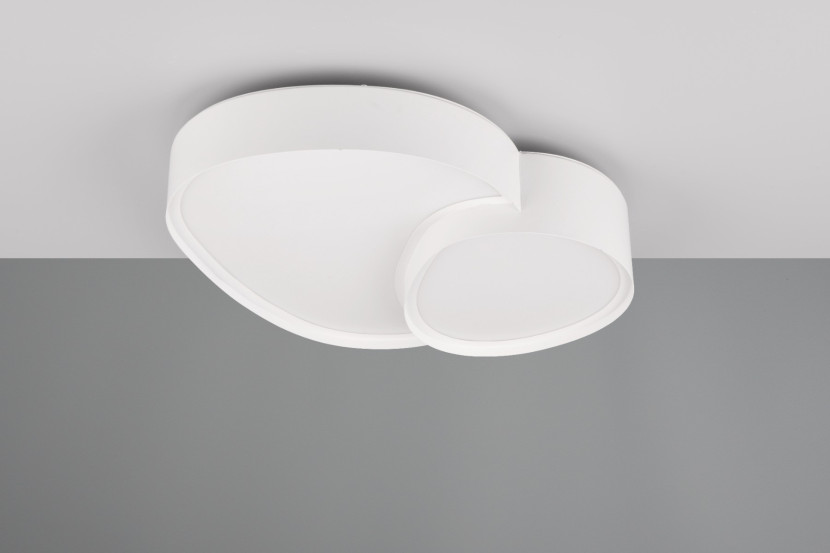 Plafon RISE z pilotem niestandardowy biały LED 1x21W 43cm 2400lm IP20 Trio