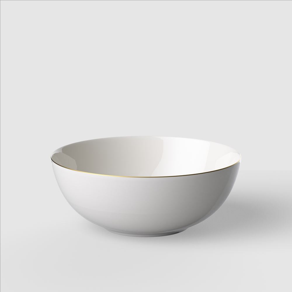 Anmut Serving Bowl - White, 50.8 oz, Premium Bone Porcelain
