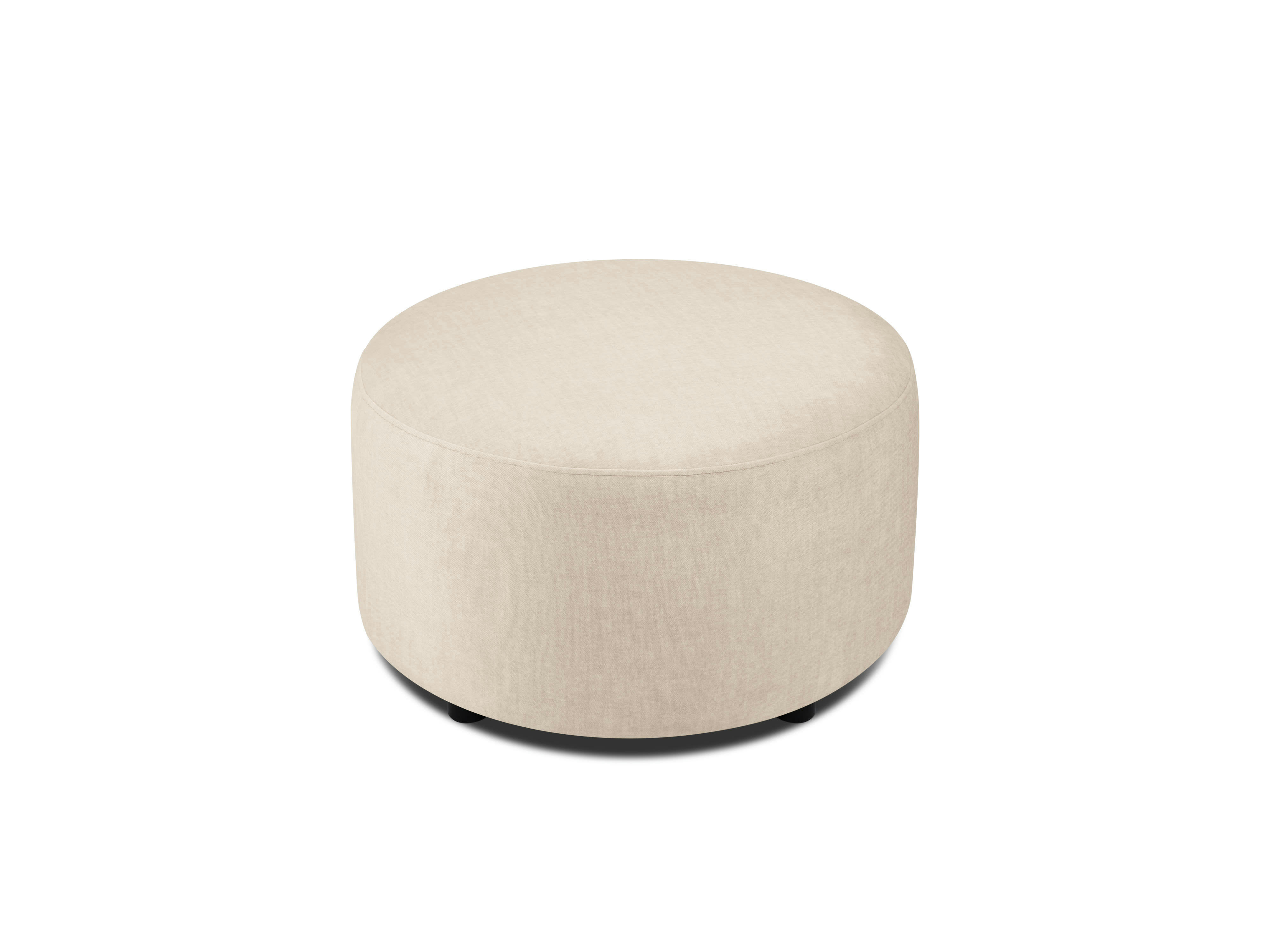 ALICE - Pouf en velours beige clair