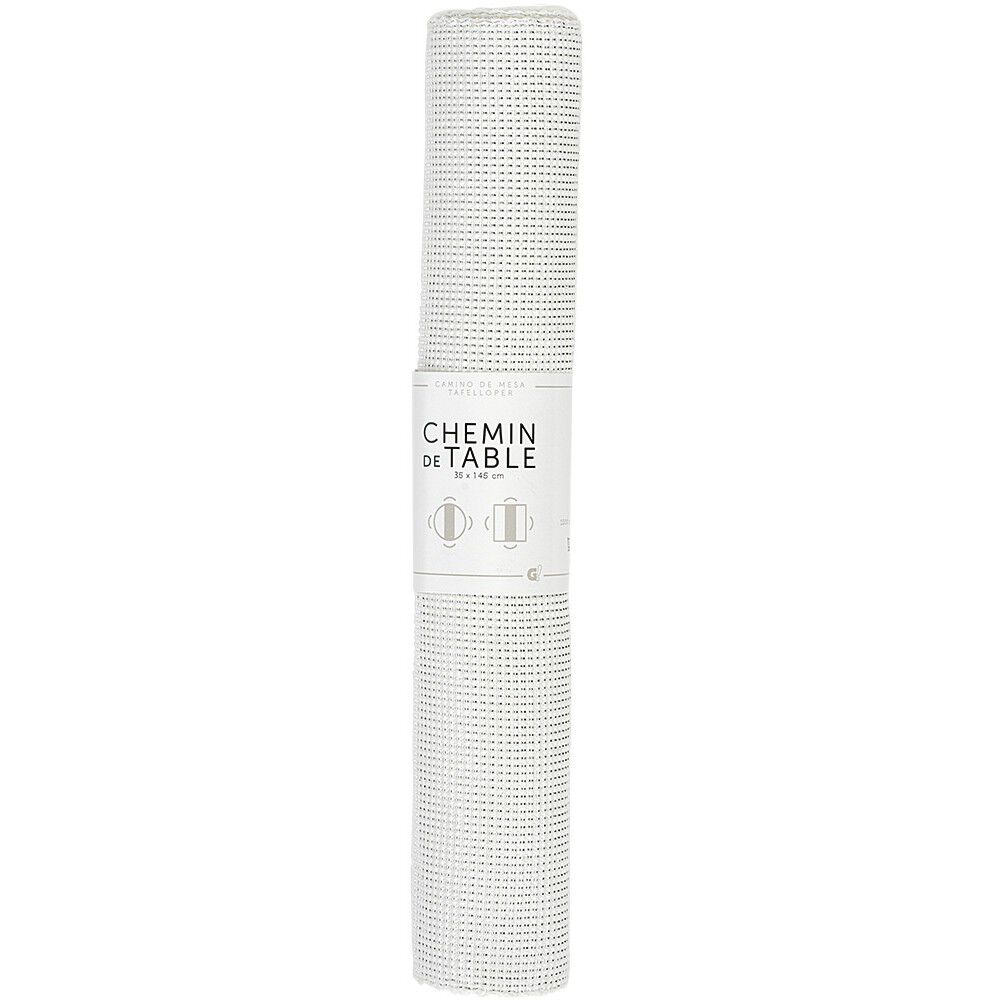 Chemin de table coton blanc brillant
