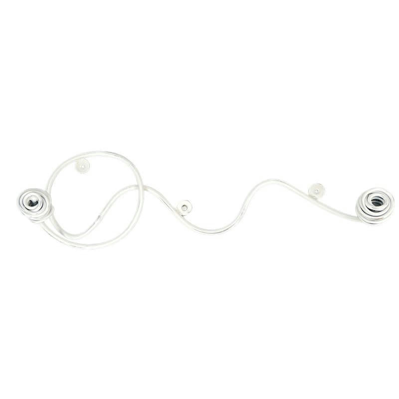 PORTE MANTEAUX - PORTE MANTEAU MURAL 2 TÊTES BLANC