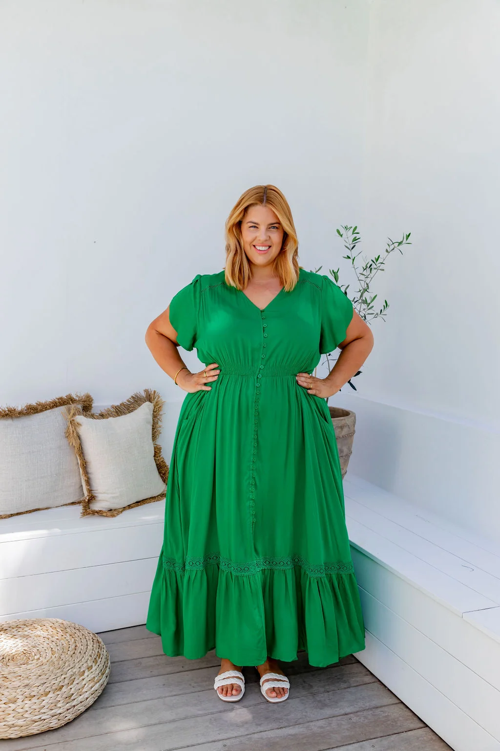 Shayla Maxi Dress in Green