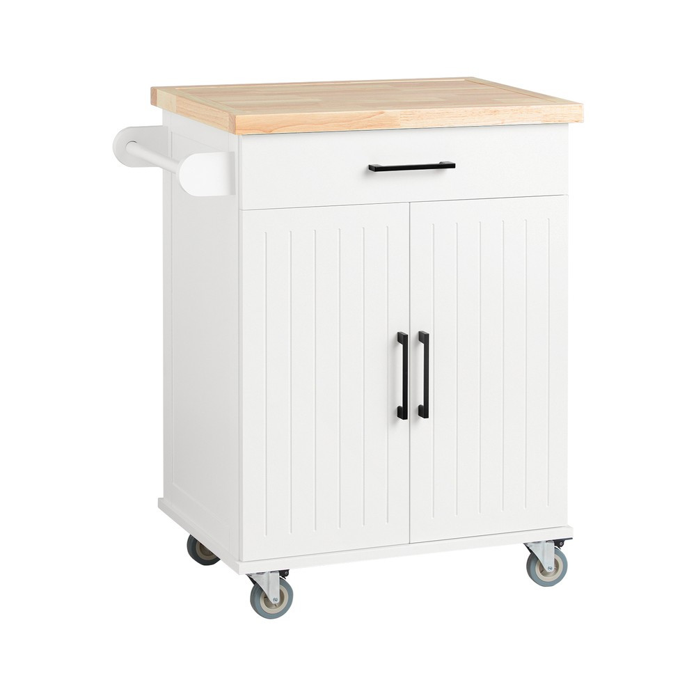 SoBuy Wózek kuchenny z szufladą 74x45.6x91cm Nowoczesny FKW119-NW