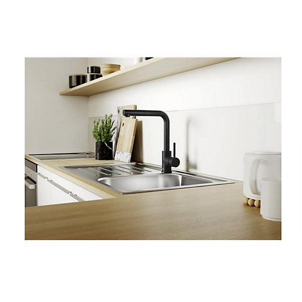 Mitigeur évier avec douchette noir mat Blanco 526660 mila-s