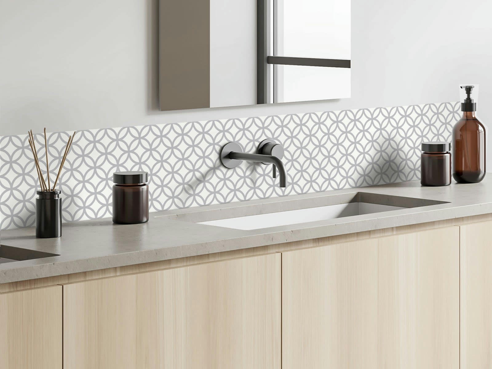 - Crédence adhésive olson gris clair 40cmx2m