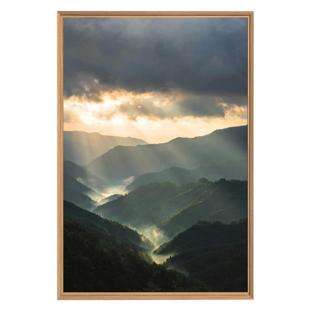 GRANDS ESPACES - Tableau mural encadré vue de la nature 65x97 cm