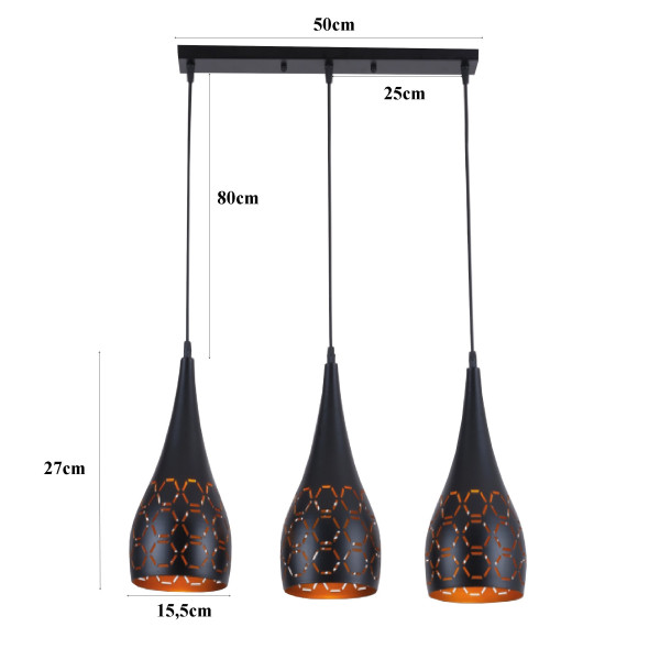 Lampa sufitowa metalowa klosz