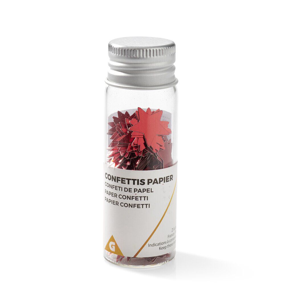 Confettis forme étoile Rouge x 160