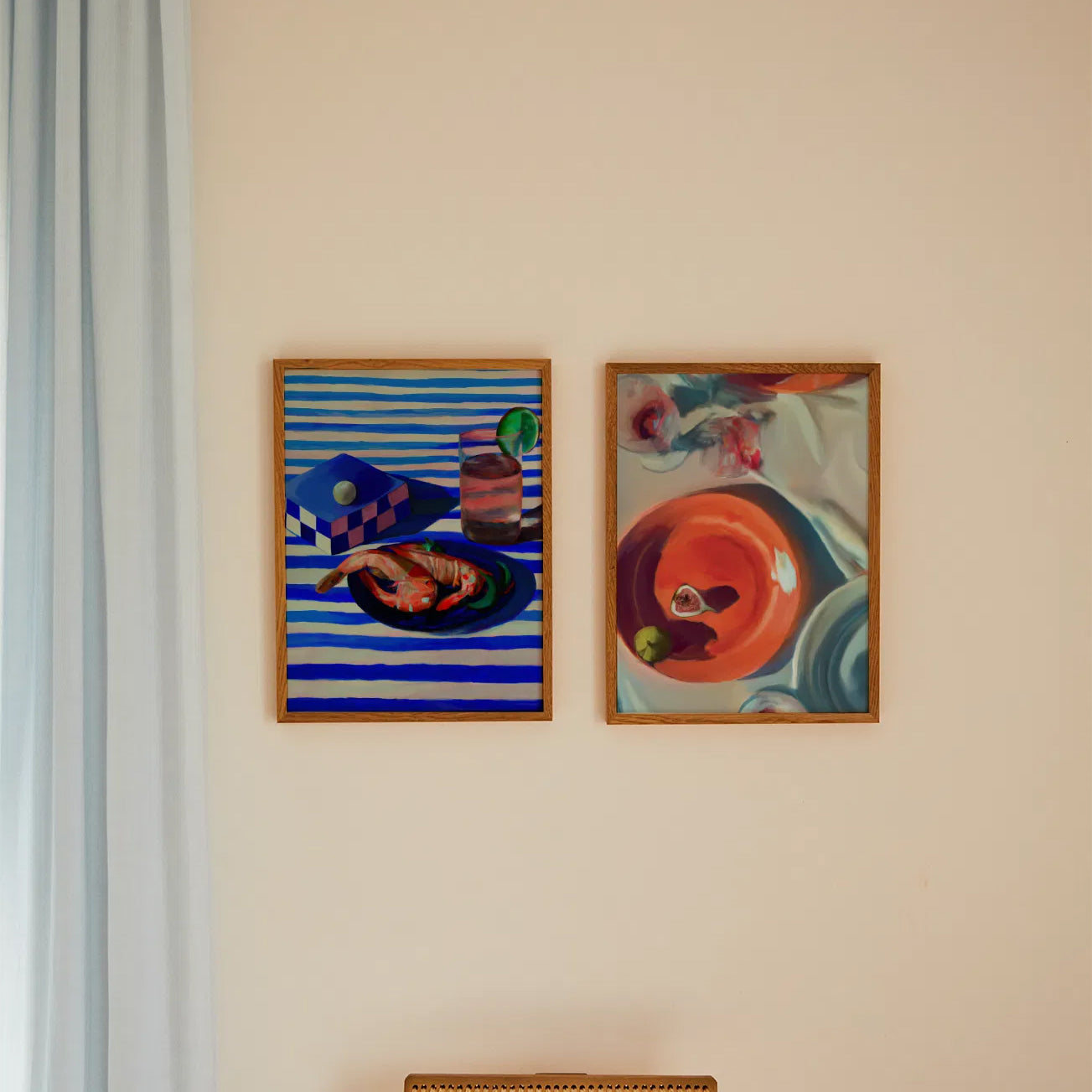 Paper Collective Shrimp & Stripes Poster - 50 x 70 cm