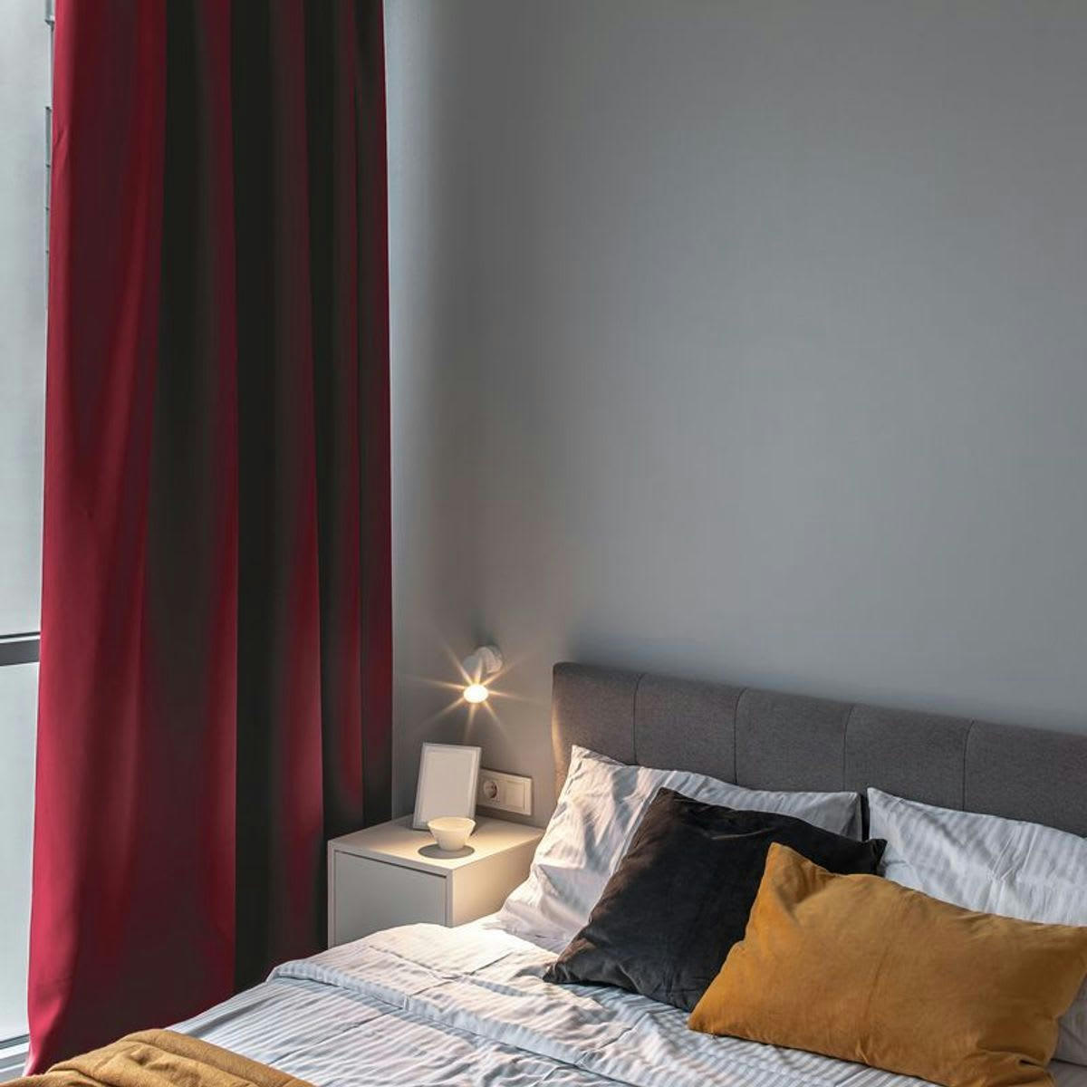 OCCULTANT - Rideau occultant rouge bourgogne 140x250