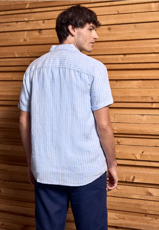 Gestreiftes Leinenhemd