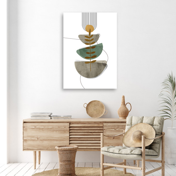 Feeby Obraz na płótnie, Geometryczna abstrakcja boho 40x60