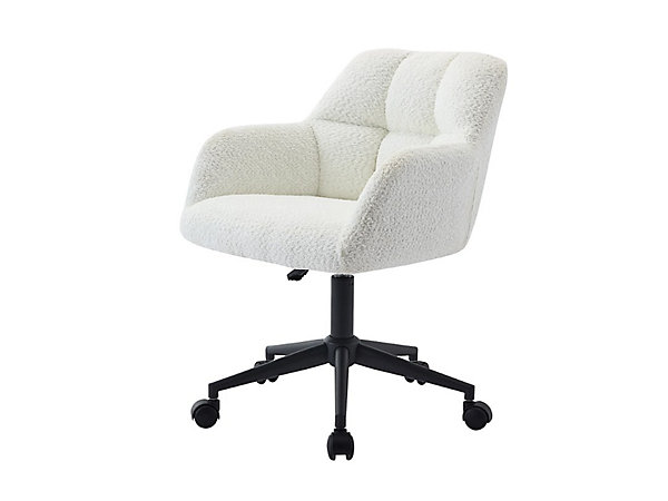 Chaise de bureau - Velours - Rose - Hauteur réglable - PEGA