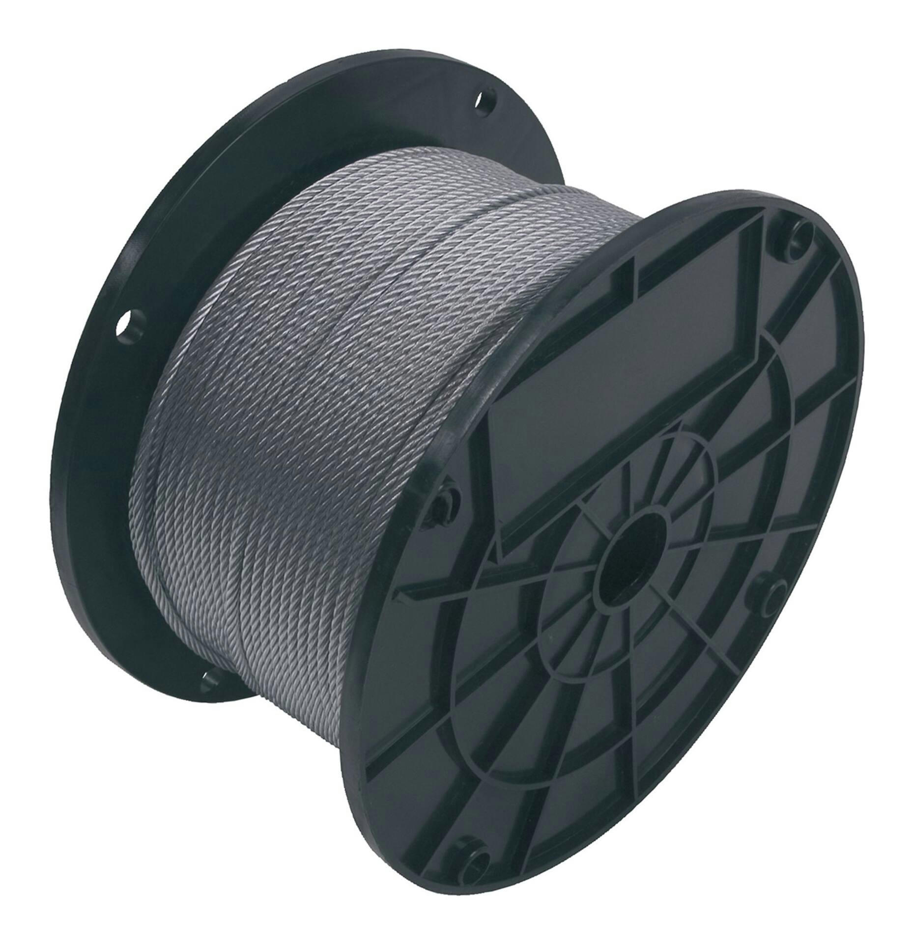 Reel 7x7 Galvanized Polycoated Cable, 3/32-1/8-in x 250-ft