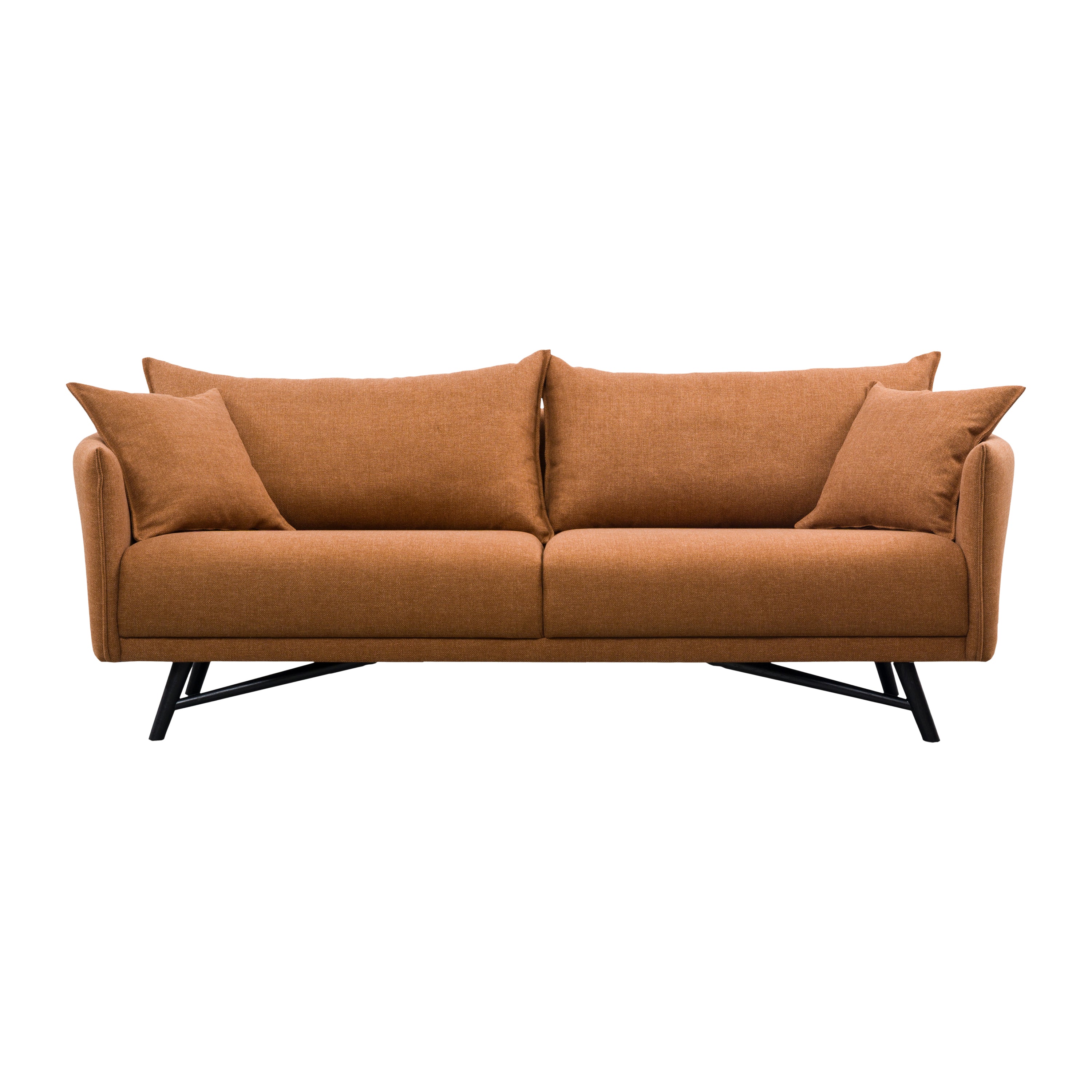 by fonQ Siora 3-zitsbank - Oranjebruin