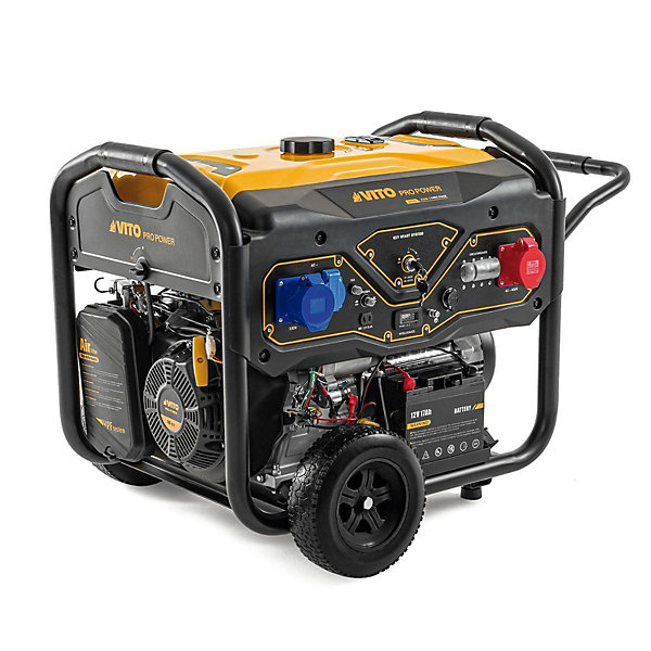 Groupe électrogène Essence 8.0kVA 18CV DUAL POWER 230V/400V Démarrage éléctrique / manuel AVR, 25L, Maison Chantier VITO