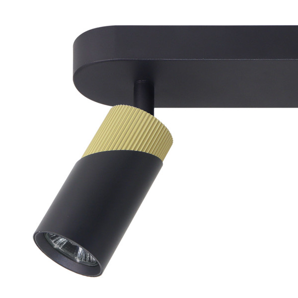 Lampa sufitowa czarno-złota NEO 2xGU10x8W wym: 8,35x35,2x5,5 cm Milagro