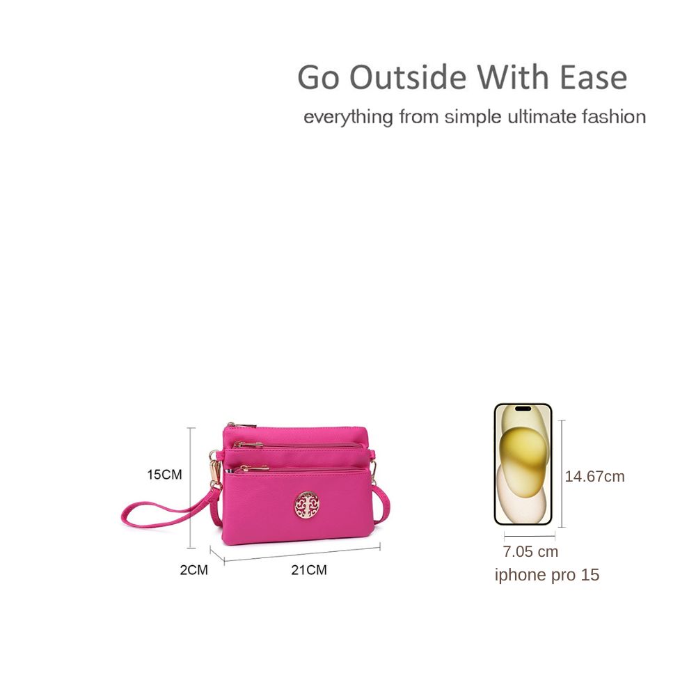 Kitise Multiple Pockets Multifunctional Wristlet Bag Crossbody Handbag
