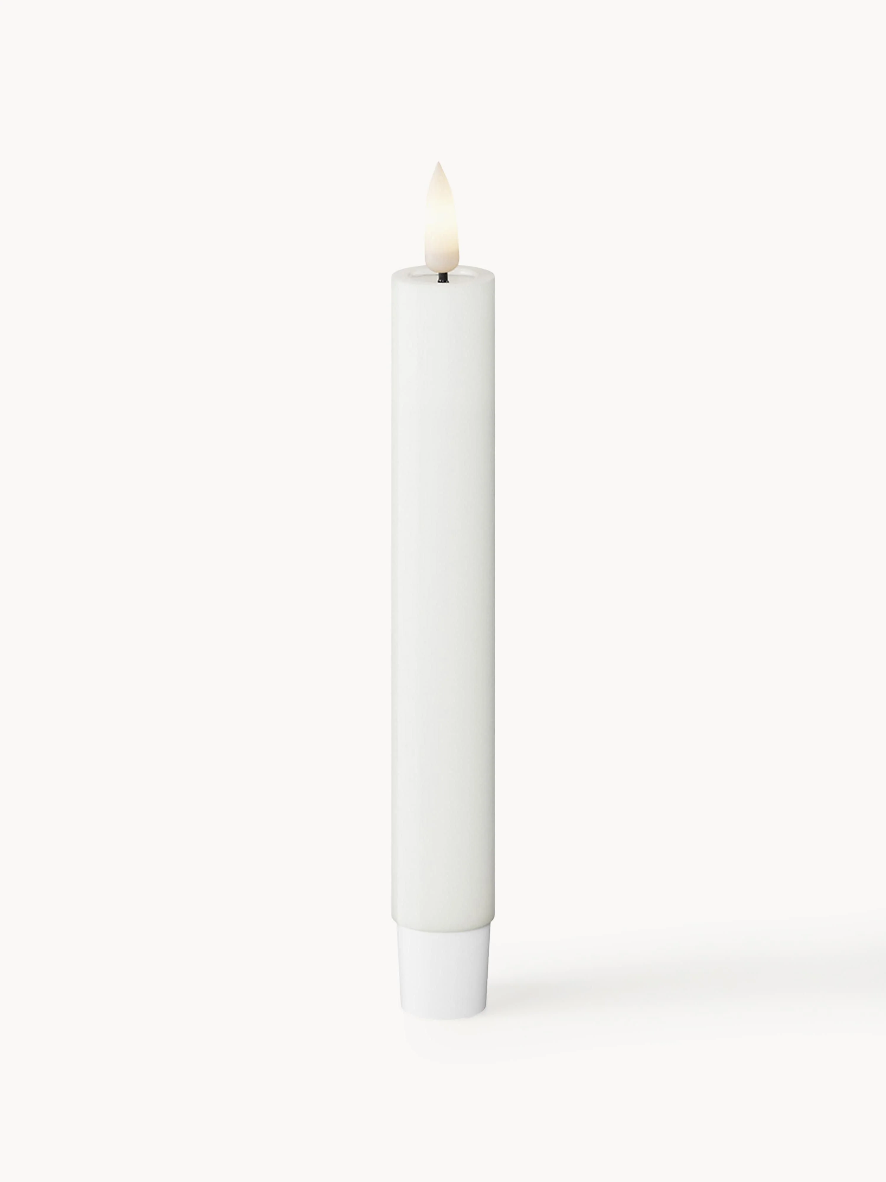 Handgefertigte LED-Stabkerzen Real Flame, H 15 cm, 2er-Set