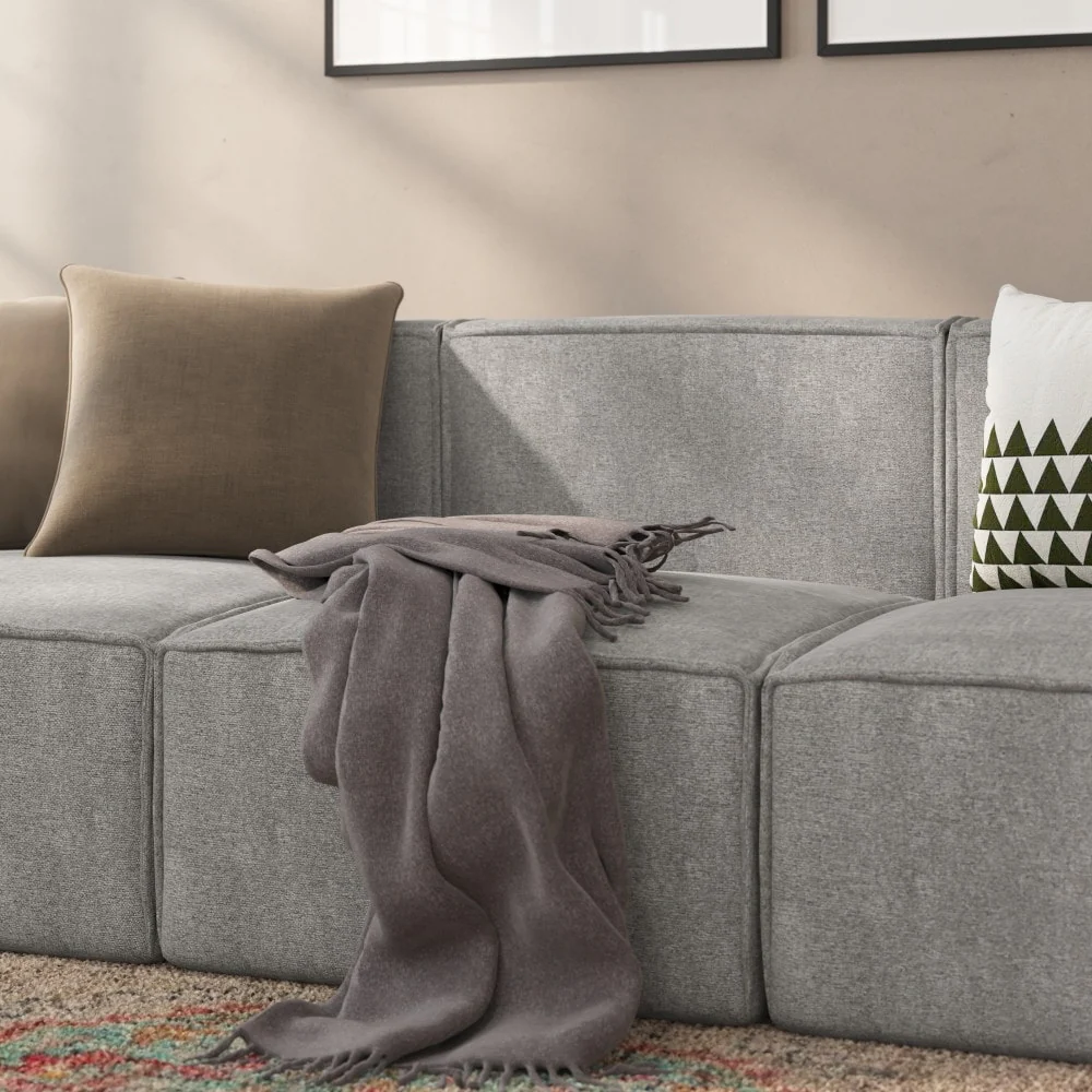 Contemporary Modular Sectional Sofa Armless Middle Chair - 36.75D x 28.25W x 28H