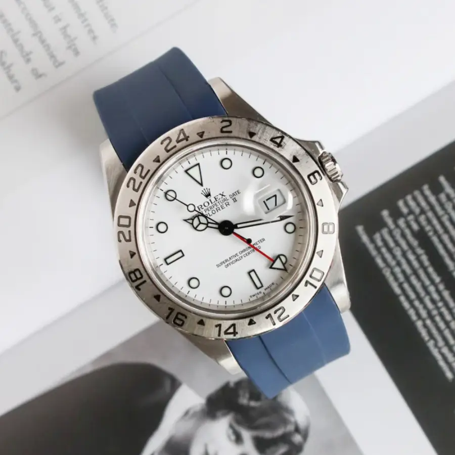 Rolex – Explorer II –  Rubber Strap – Blue