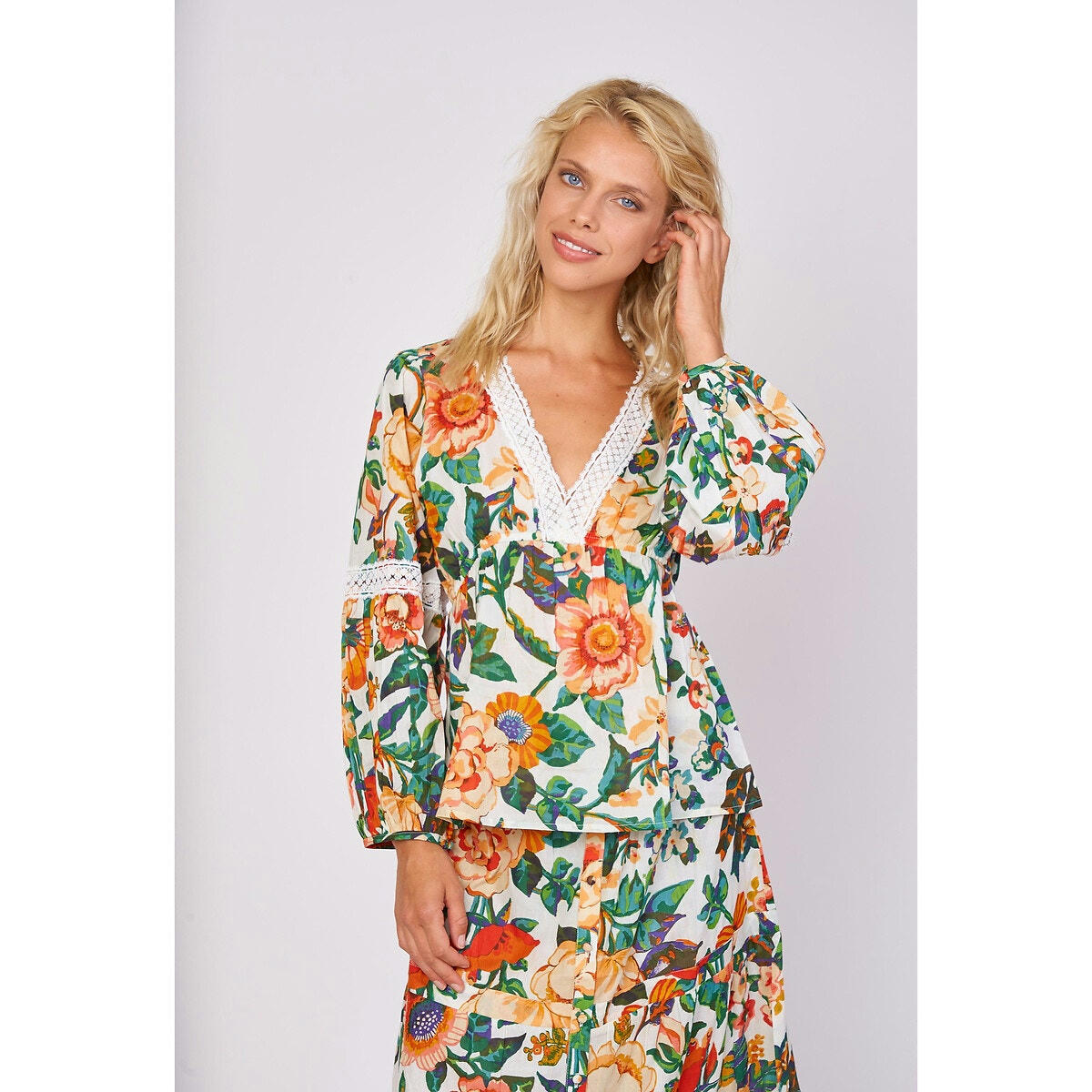 Blouse imprimé fleurs Erquy