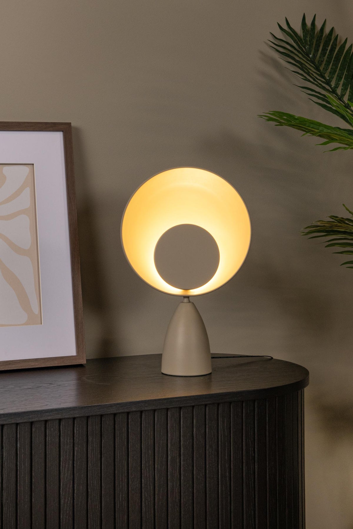 Lucide tafellamp CASTAMAR - Geïntegreerde LED - Taupe