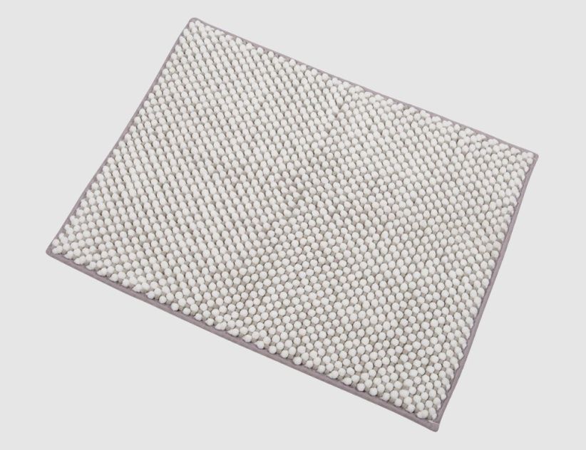 Badvorleger Dots Weiß, Grau 45x60cm