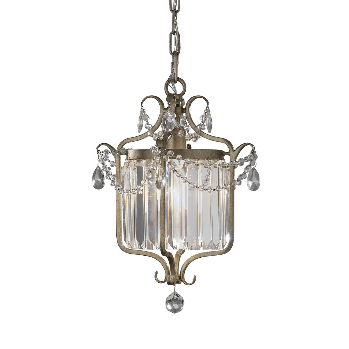 Lampa wisząca płatki srebra Gianna 1xE27x60W wym: 202,5x26,7x26,7 cm Feiss