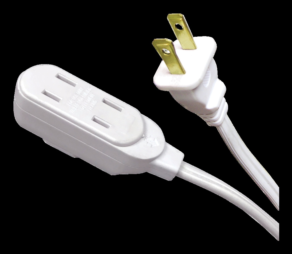 NOMA 9-ft 10-in 16/2 Outdoor Extension Cord with 3 Outlets, White