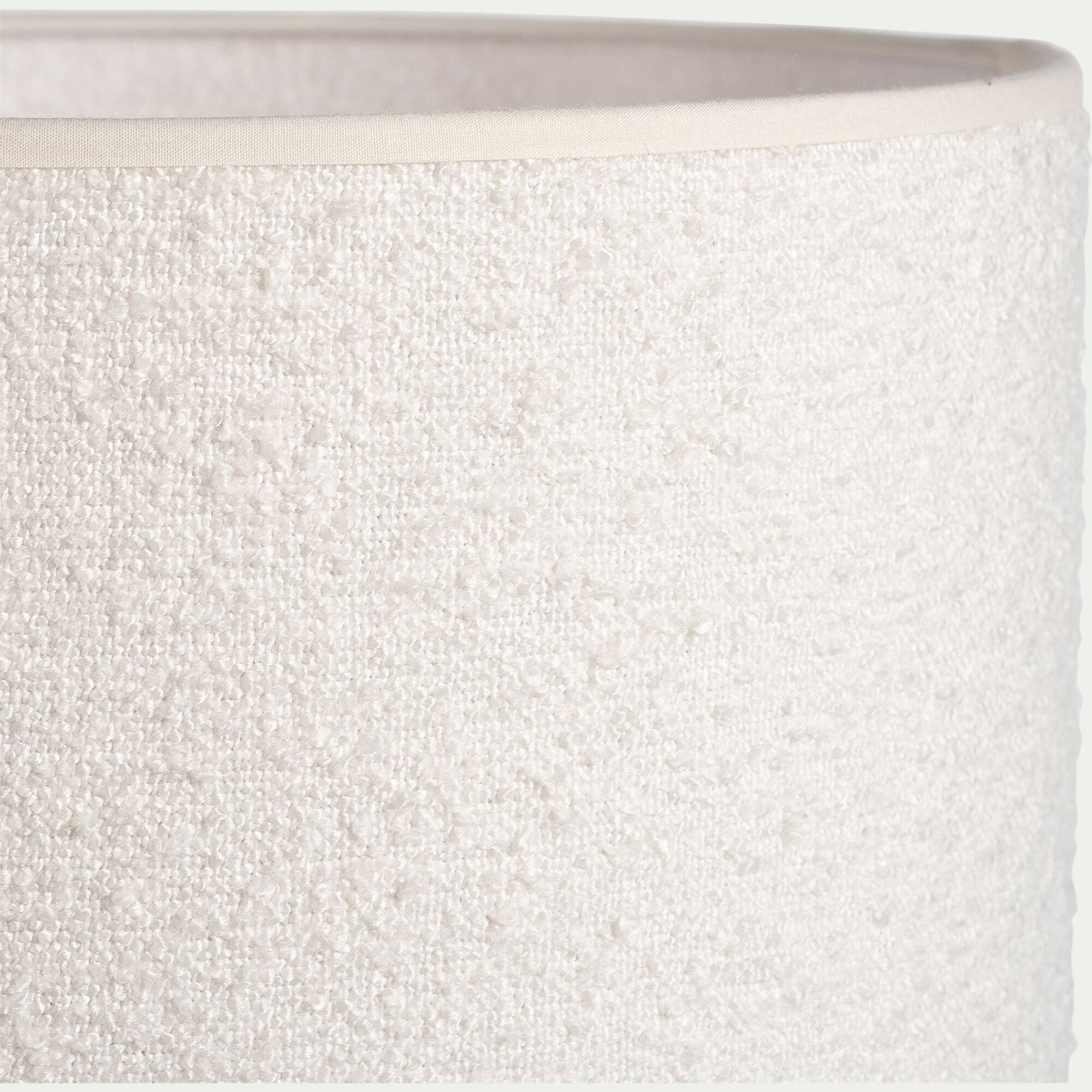 PENI - Abat-jour cylindrique en bouclette D32cm - blanc