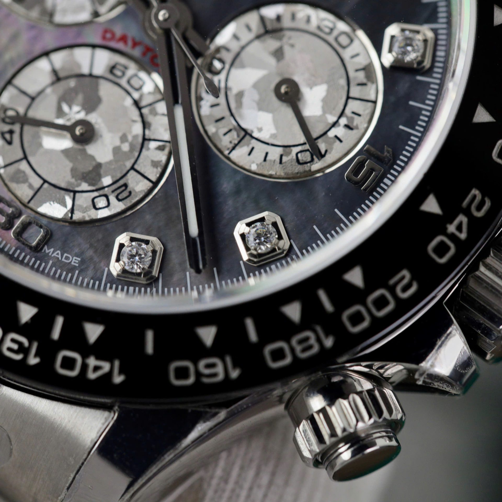 Rolex Daytona 116519LN 904L Steel Dark MOP Dial With Diamonds 40mm Oyster Super Clone