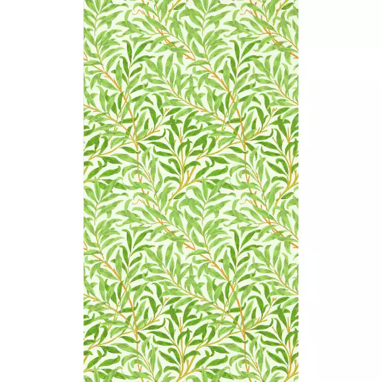 Morris & Co. Willow Bough Leaves Green Floral Wallpaper