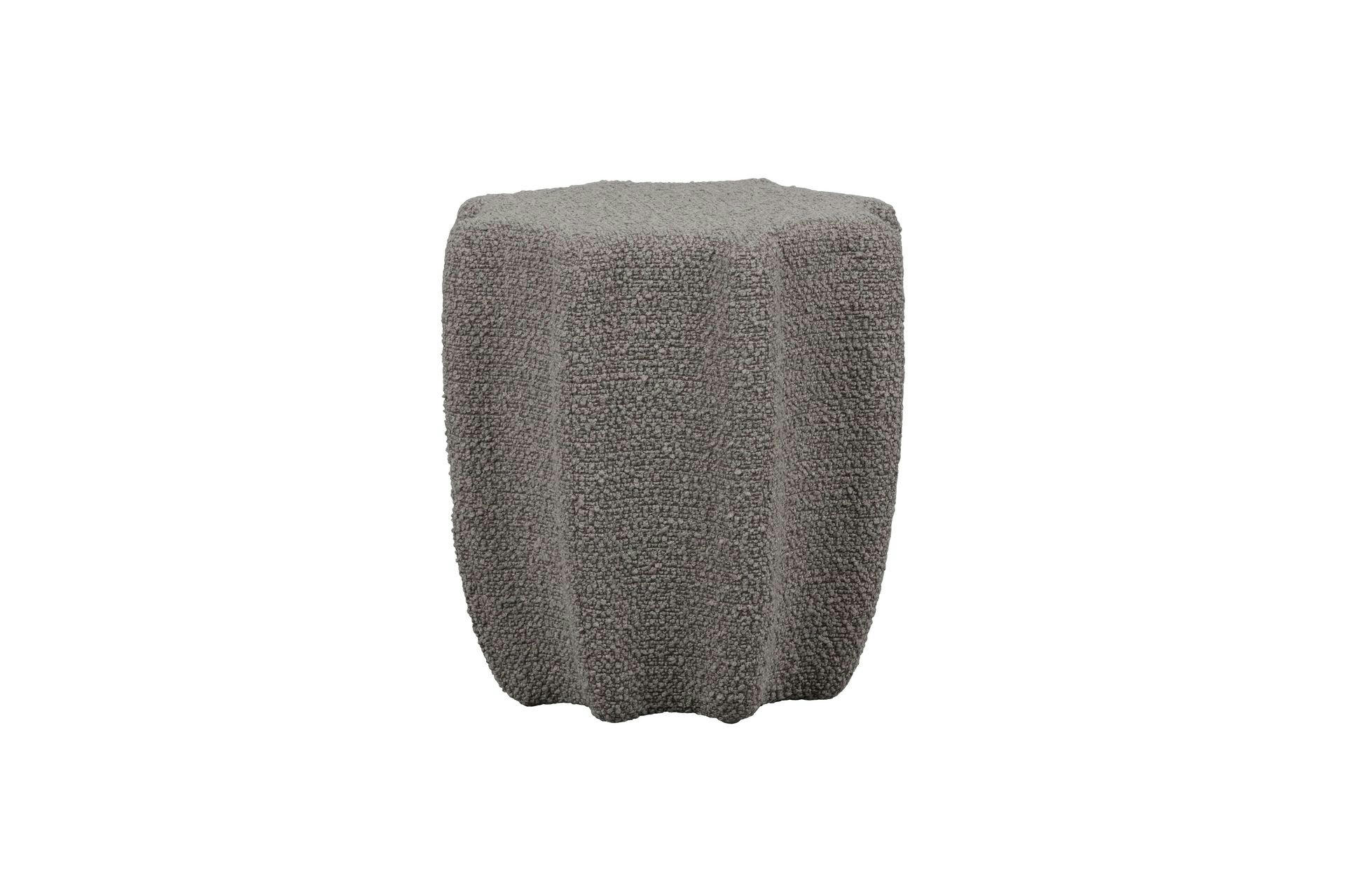 STAR - Pouf en tissu gris