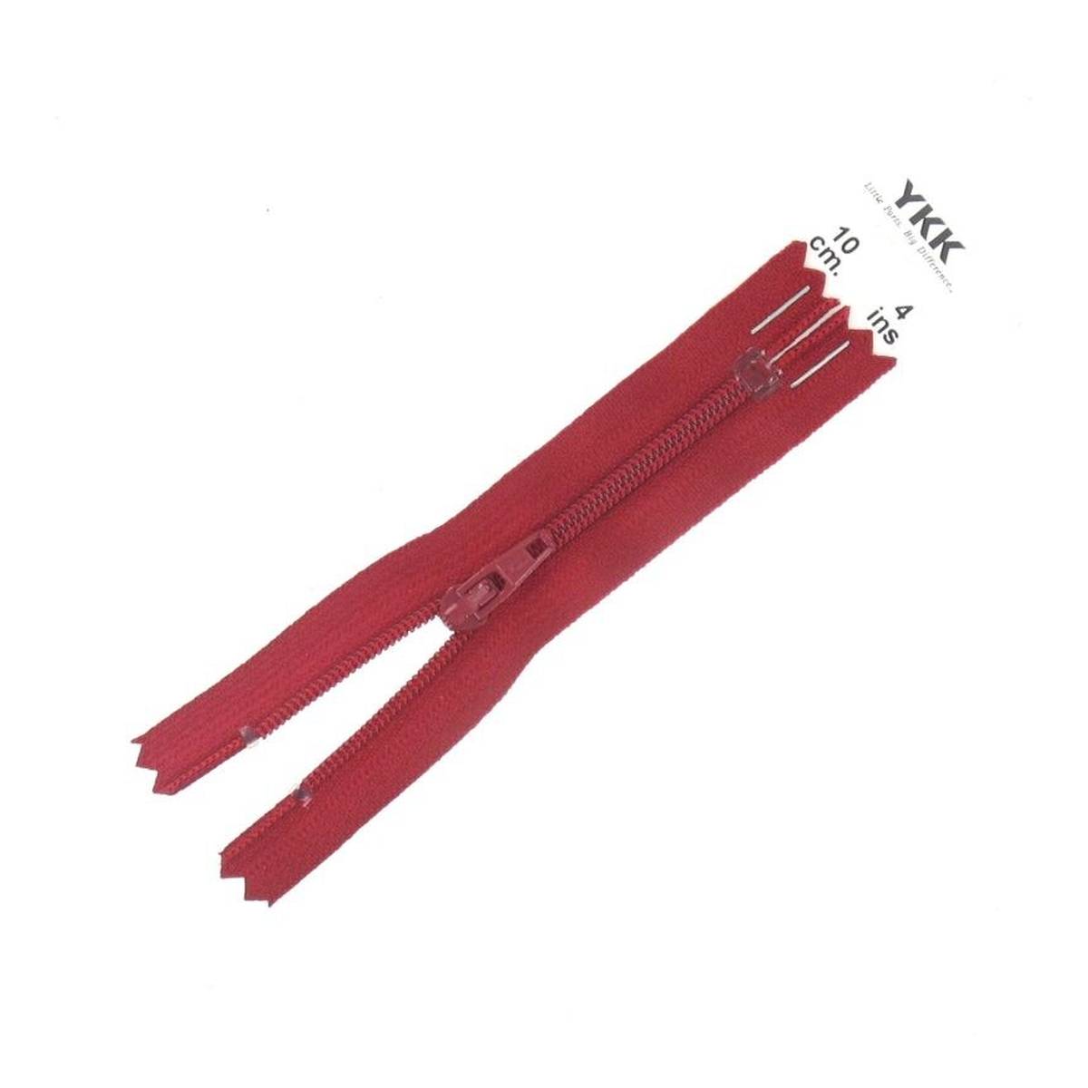 YKK Dark Red Dress and Skirt Zip 10cm