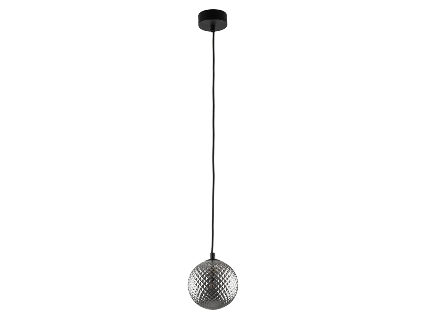 Lampa wisząca Elena szklana szara