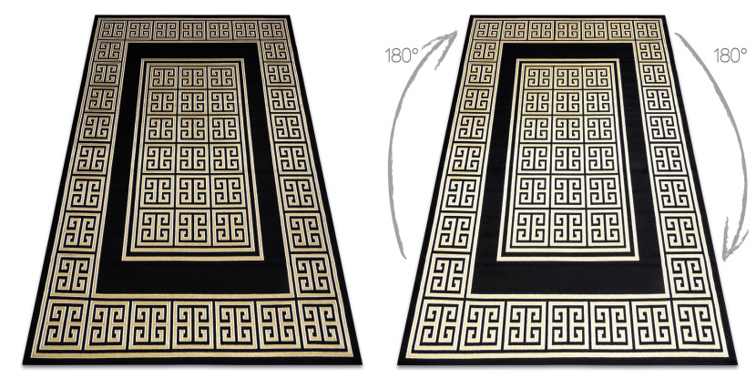 Dywan GLOSS nowoczesny6776 86 stylowy, ramka, grecki klucz 180x270 cm