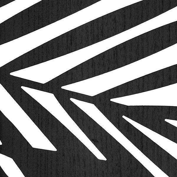 Paravent Feuille - bois - noir H170 cm - Atmosphera