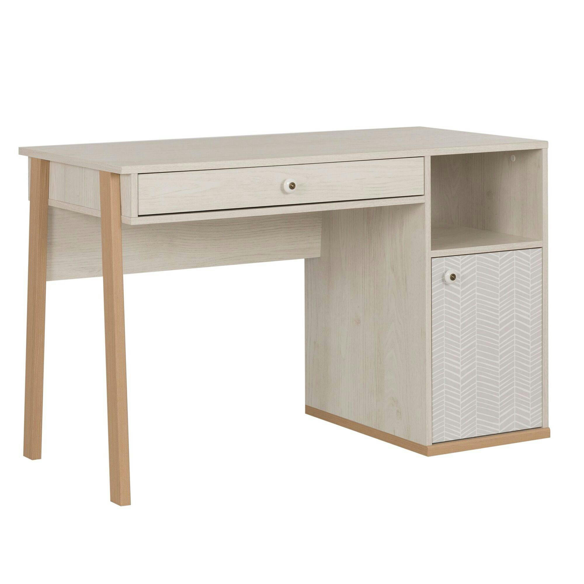 GWENDOLINE - Bureau 1 porte 1 tiroir effet bois