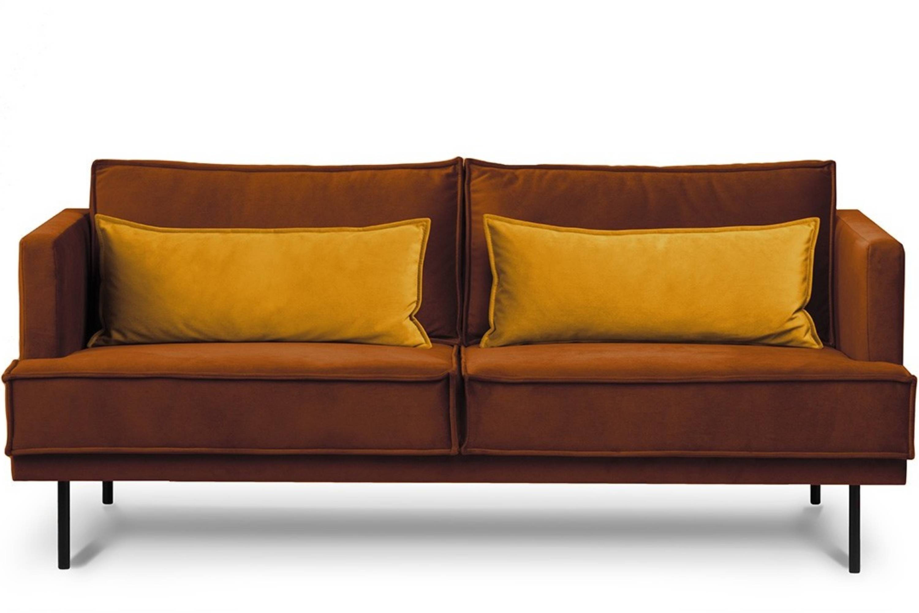 KONSIMO GANZO Trzyosobowa sofa do salonu w stylu loft z poduszkami