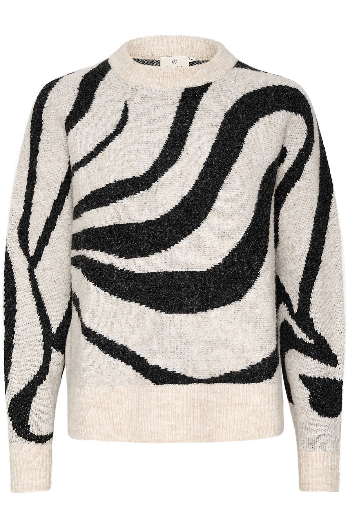 Kaffe Birthe Graphic Print Knitted Pullover