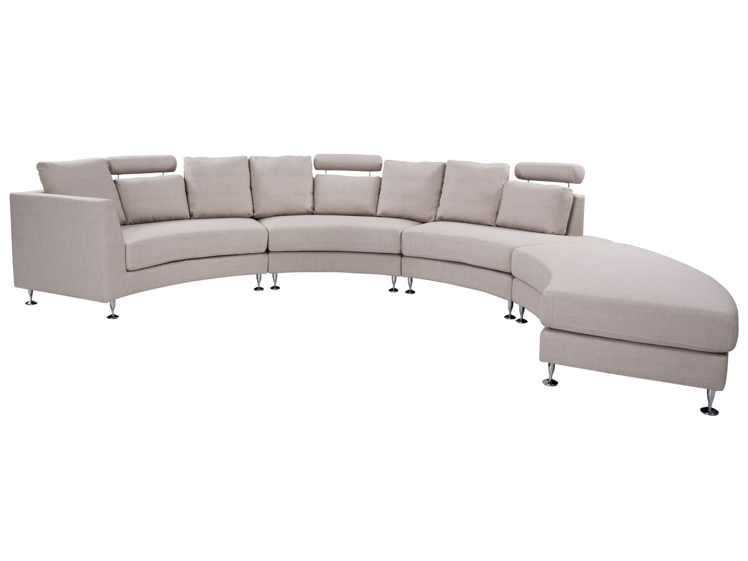 Sofa półokrągła modułowa beżowa