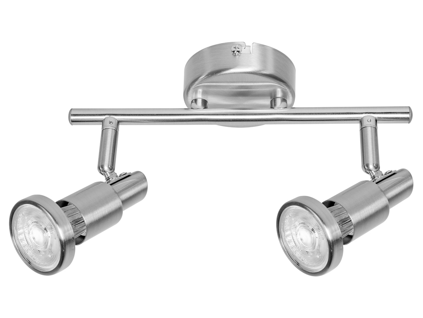 Spot LED 2-punktowy aluminiowy srebrny