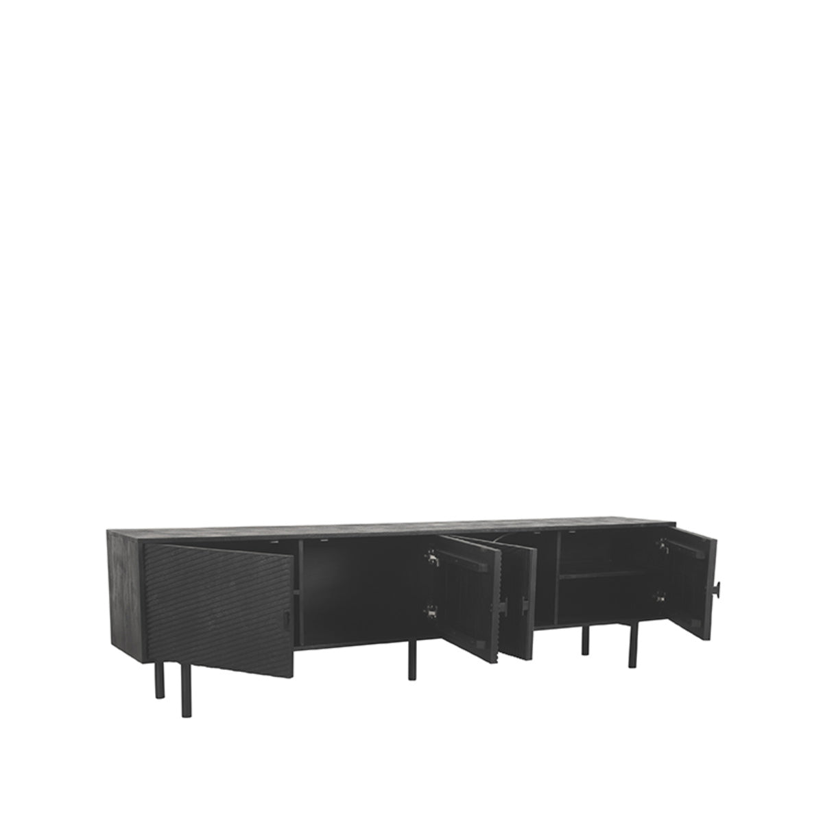 LABEL51 Tv-meubel Cotia - Zwart Mangohout - 220x40x60cm
