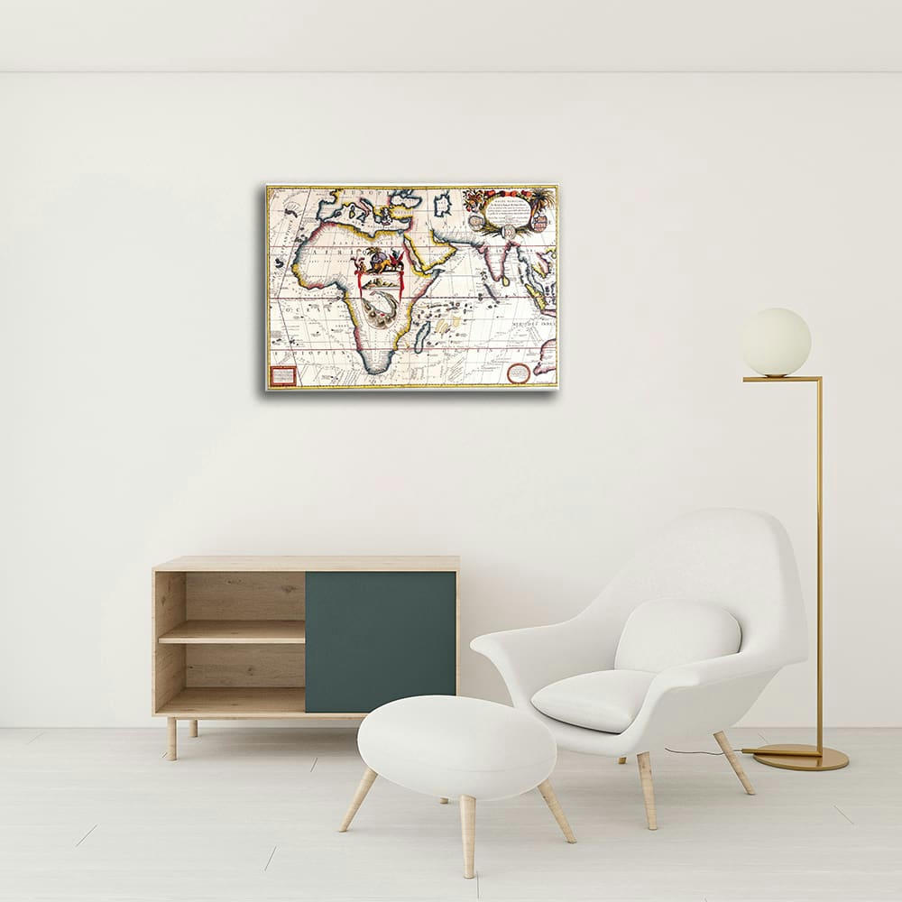 - Tableau cartographie ancienne carte No.18 40x50cm