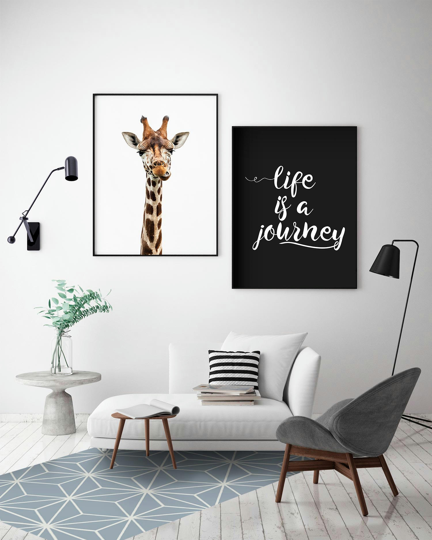 - Tapis vinyle lignes d'étoiles bleus 200x250cm