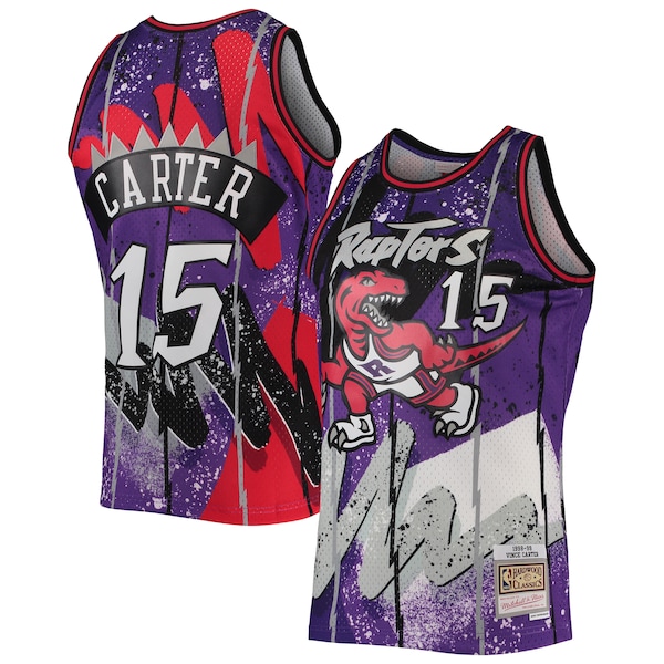 Vince Carter Toronto Raptors Hardwood Classics 1998/99 Hyper Hoops Swingman Jersey - Purple