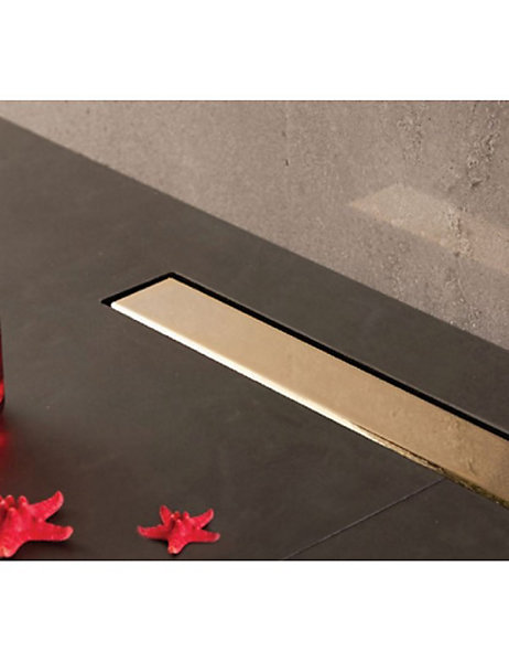 Caniveau de douche sans cadre en or plaqué 24 carats FRAMELESS LINE-30 cm--