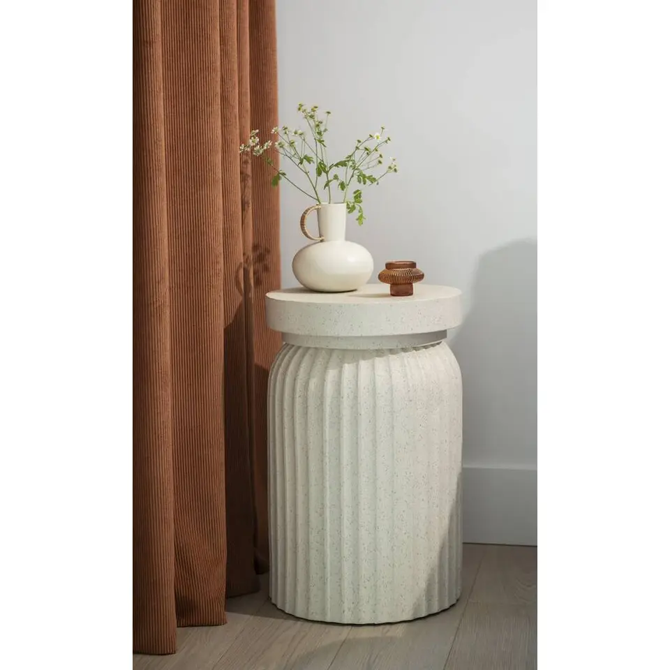 Bijzettafel Yanara - beige - 55,5x35x35 cm